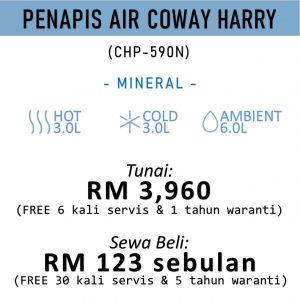 Harga Penapis Air Coway Terkini Model Harry-HarizCoway