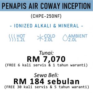 Harga Penapis Air Coway Terkini Model Inception-HarizCoway
