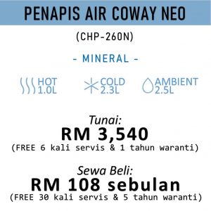 Harga Penapis Air Coway Terkini Model Neo-HarizCoway