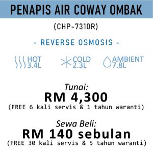 Harga Penapis Air Coway Terkini Model Ombak-HarizCoway